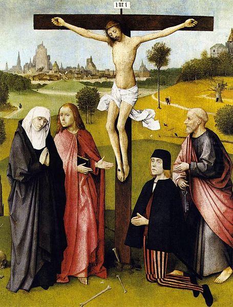 Hieronymus Bosch Crucifixion with a Donor china oil painting image
